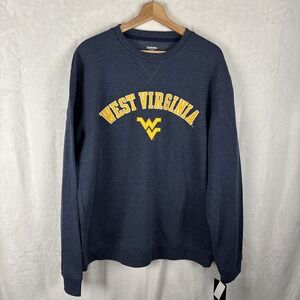 West Virginia Mountaineers Crewneck Pullover Sweatshirt Embroidered Sz XL‎ NWT